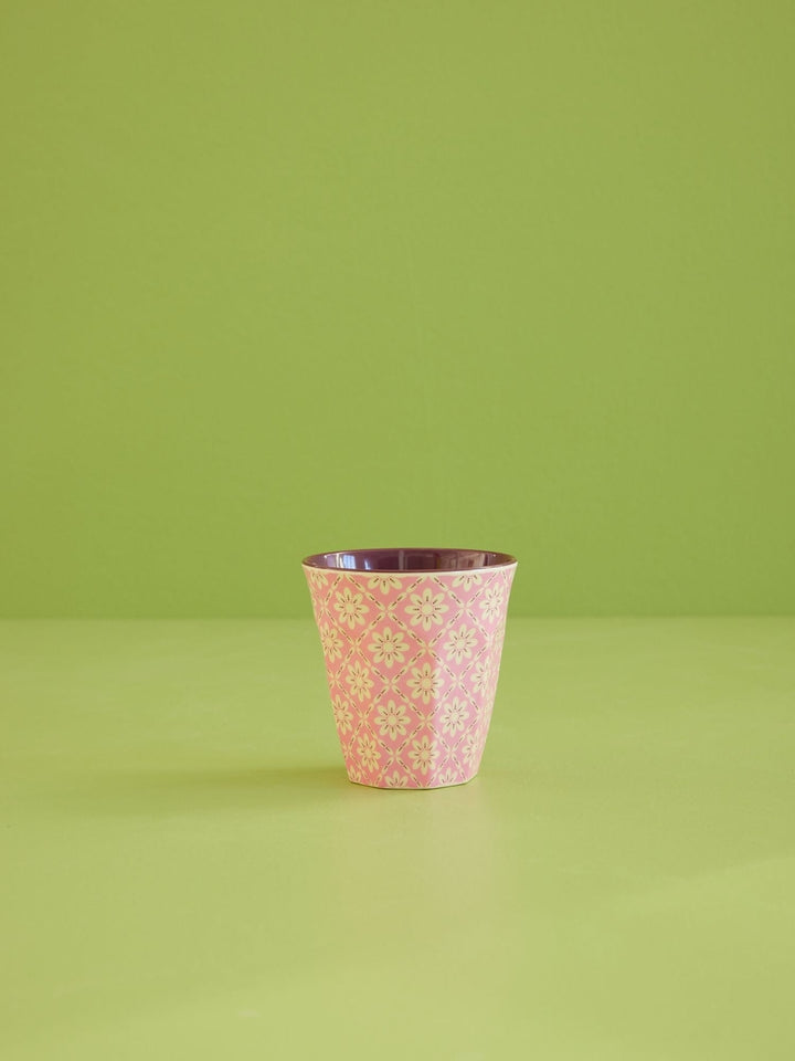 Melamine Cup with Graphic Floral Print – Medium – 250 ml