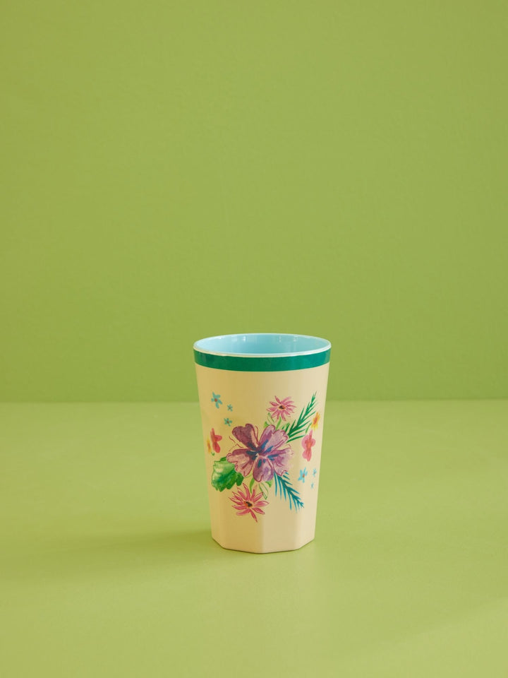 Melamine cup with Arda Bloom print – large – 400 ml