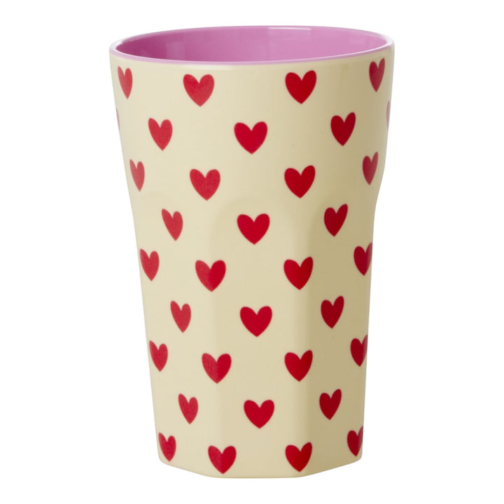 Melaminbecher mit Darling Hearts Print – groß – 400 ml