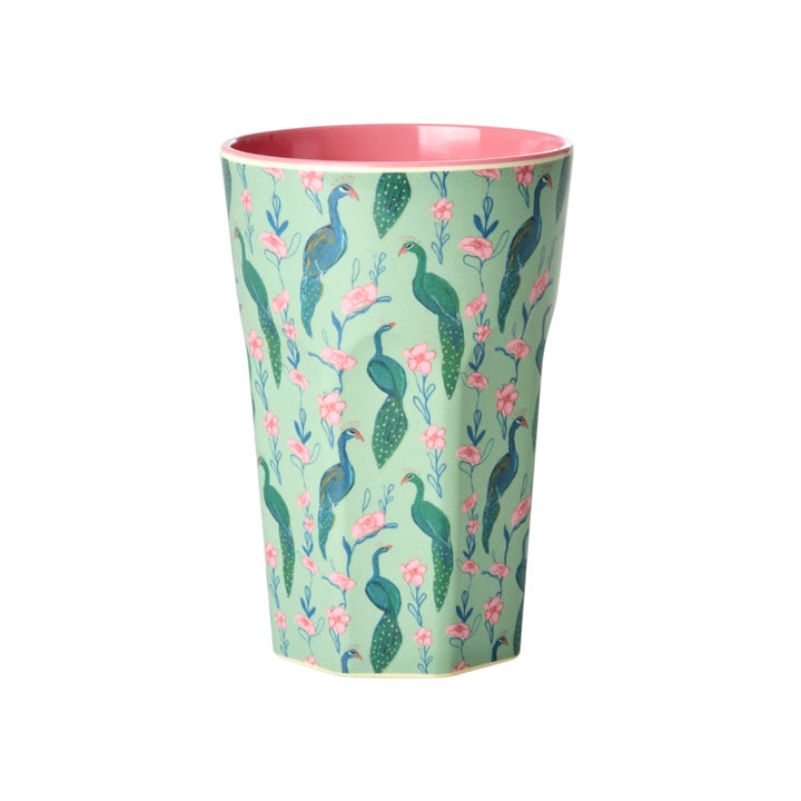 Melaminbecher mit „Peacock Power“-Print – Groß – 400 ml