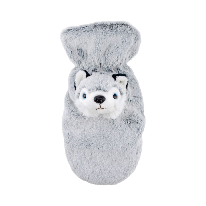Plüsch-Handschuhe Kinder Husky
