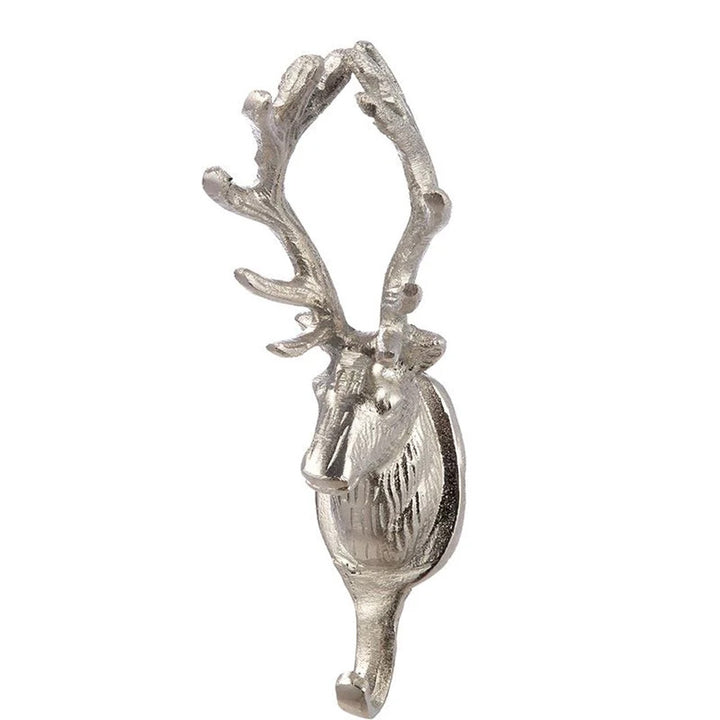 Garderobe Haken, Hirsch, "Deer", Aluminium, silberfarben