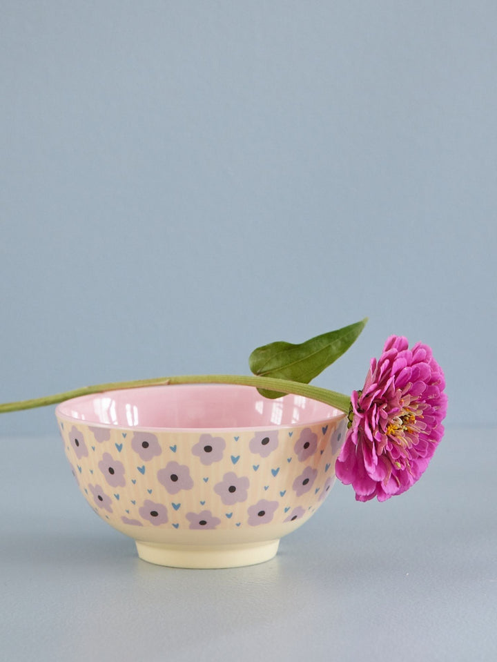 Medium Melamine Bowl - "Flowers"
