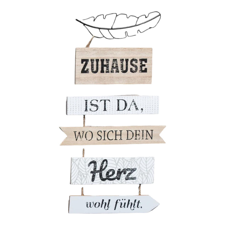 MDF Hänger Weisheit 'Zuhause'
