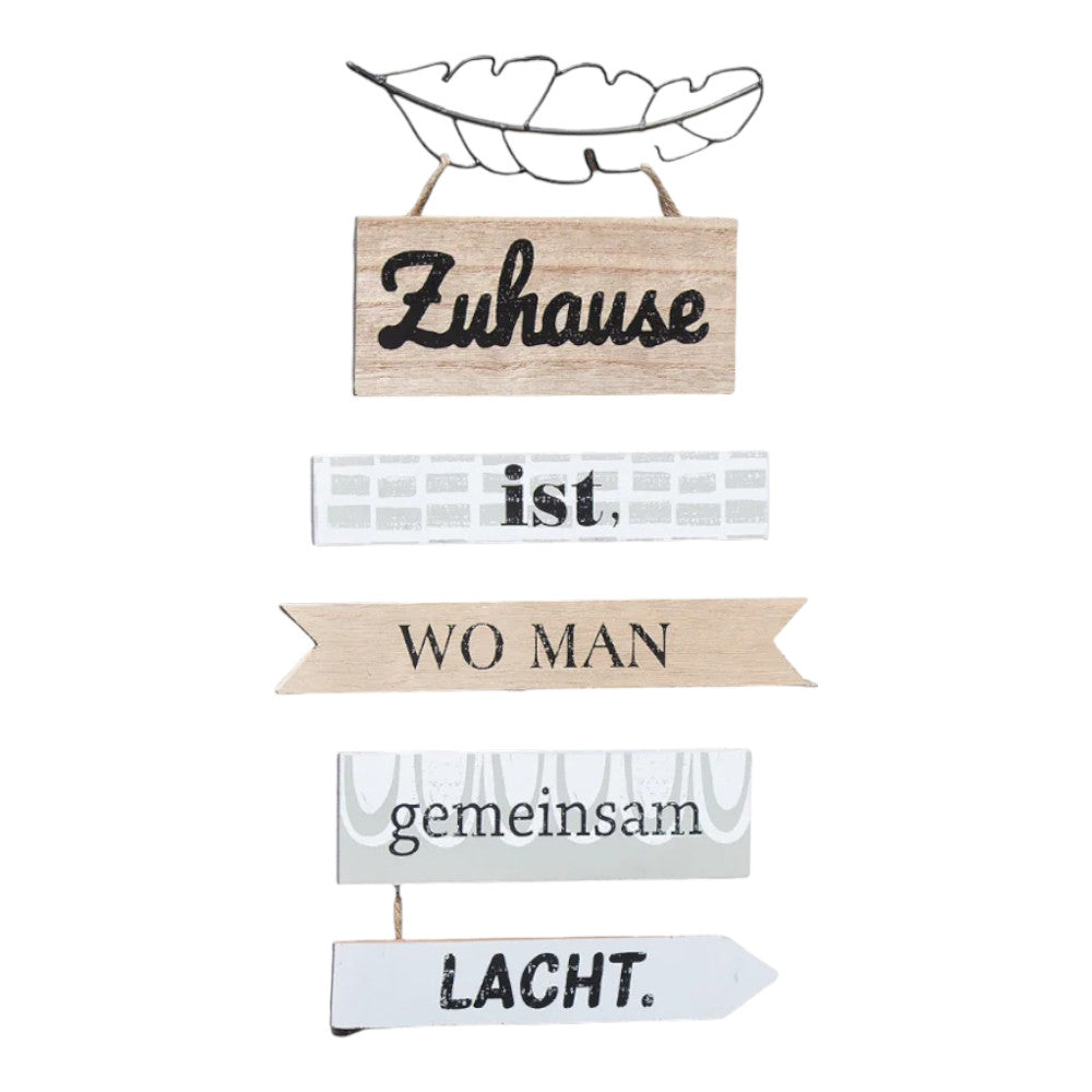 MDF Hänger Weisheit 'Zuhause'