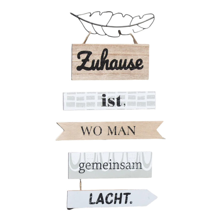 MDF Hänger Weisheit 'Zuhause'