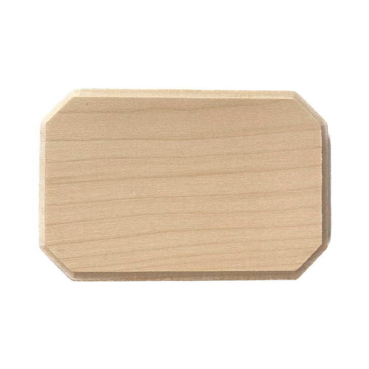 Wooden sign rectangular approx. 15.5 x 11 cm 