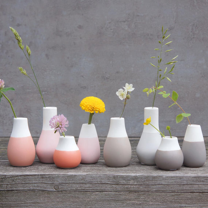 Mini Pastellvasen 4er Set pudertöne