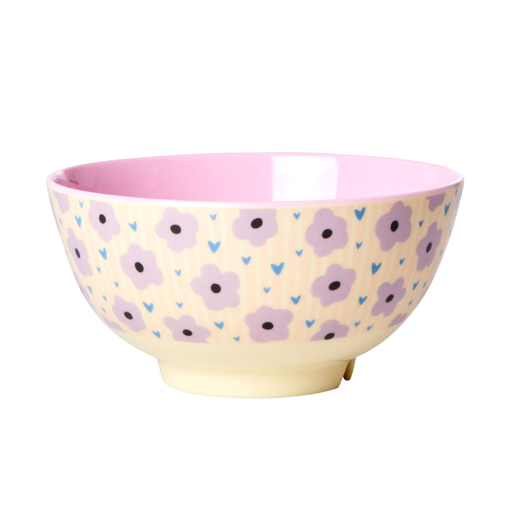Medium Melamine Bowl - "Flowers"