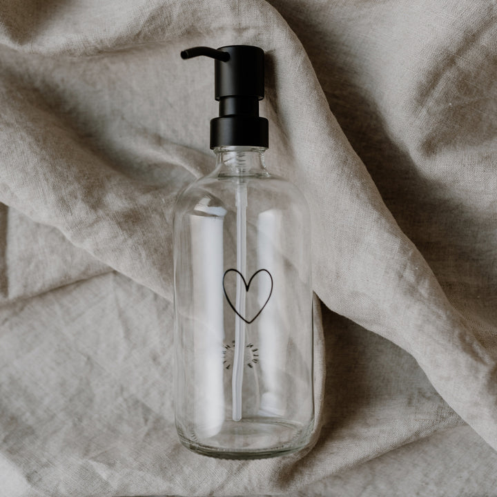 Soap dispenser - heart transparent 500 ml