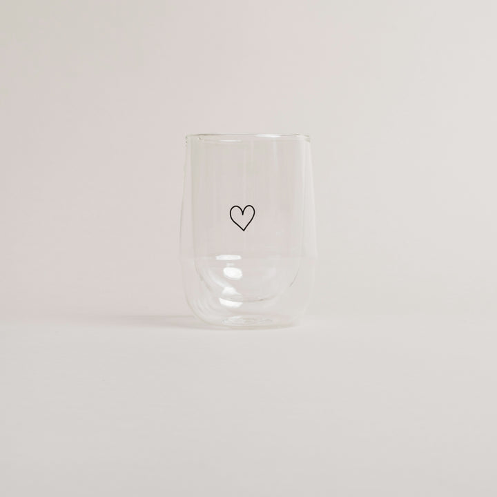 Double-walled heart glass 250 ml