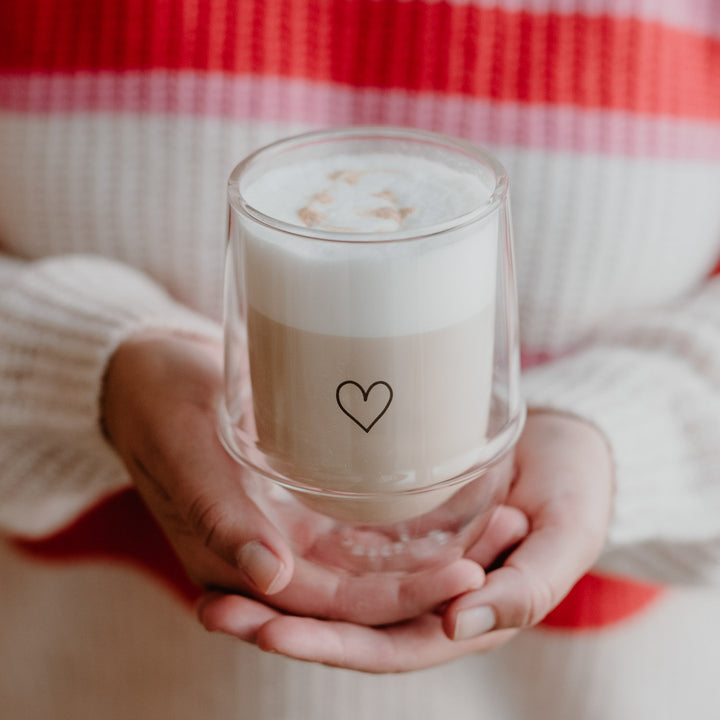 Double-walled heart glass 250 ml