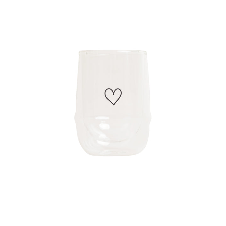 Double-walled heart glass 250 ml