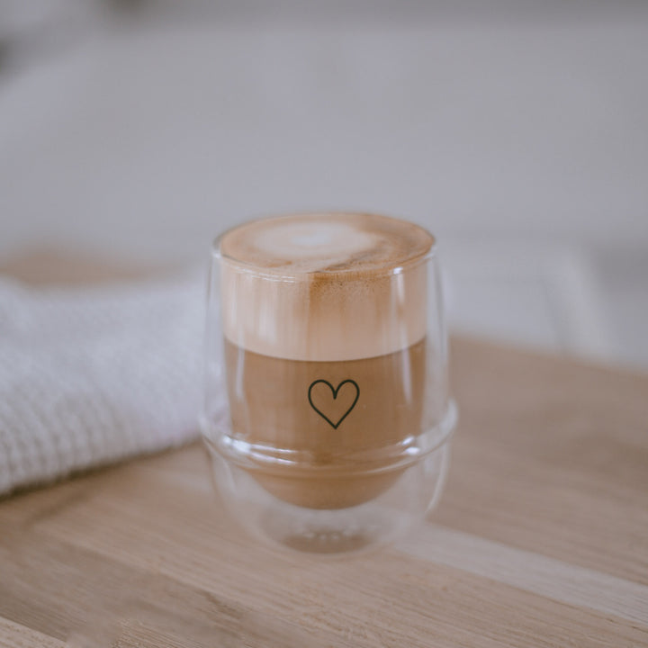 Double-walled heart glass 250 ml