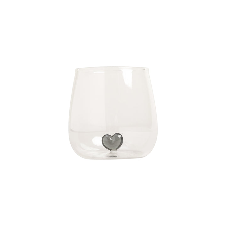 drinking glass heart figure pink