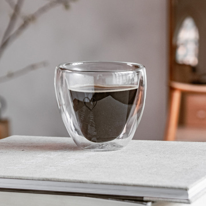 Doppelwandiges Herzglas 250 ml