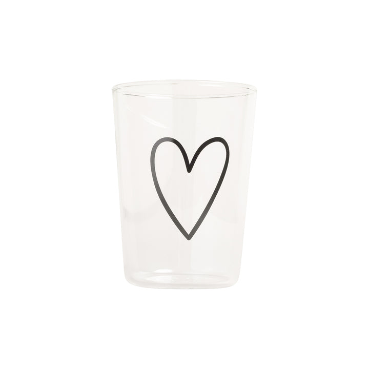 drinking glass hearts white