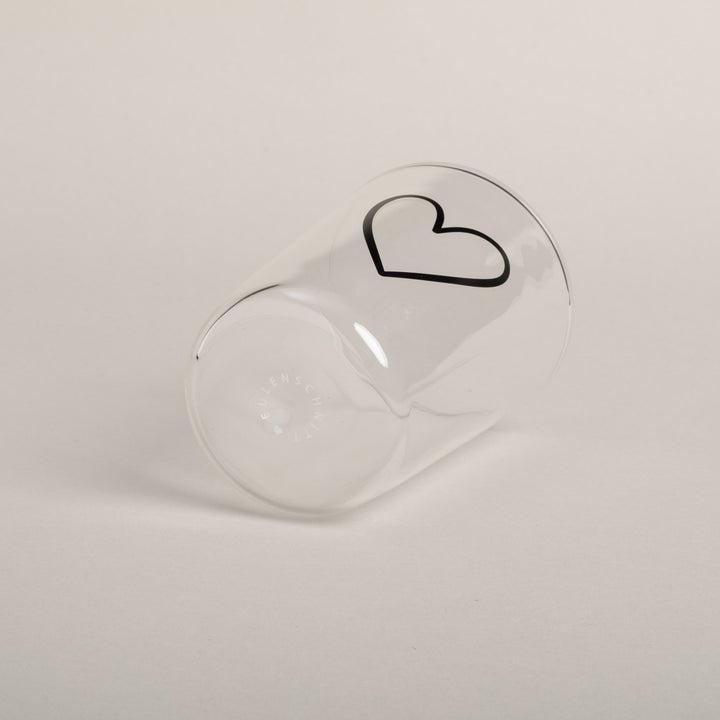 drinking glass hearts white