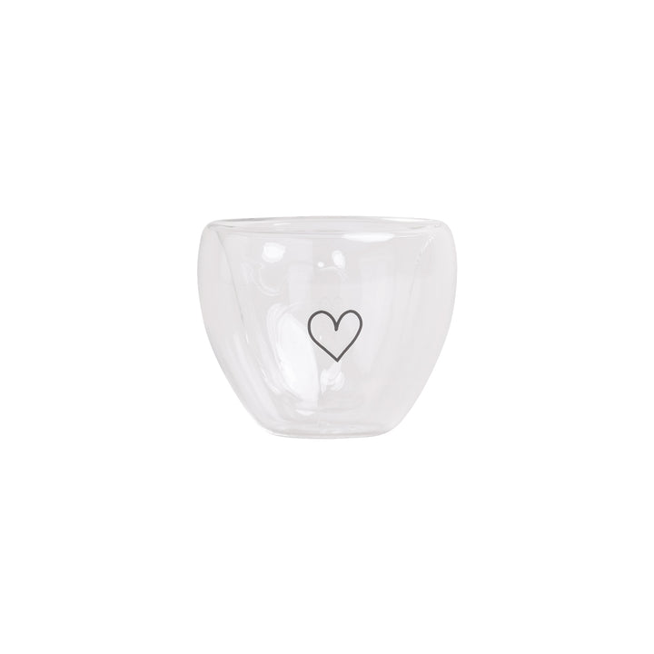 Double-walled heart glass 250 ml