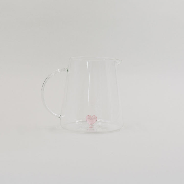 Karaffe Herzfigur rosa