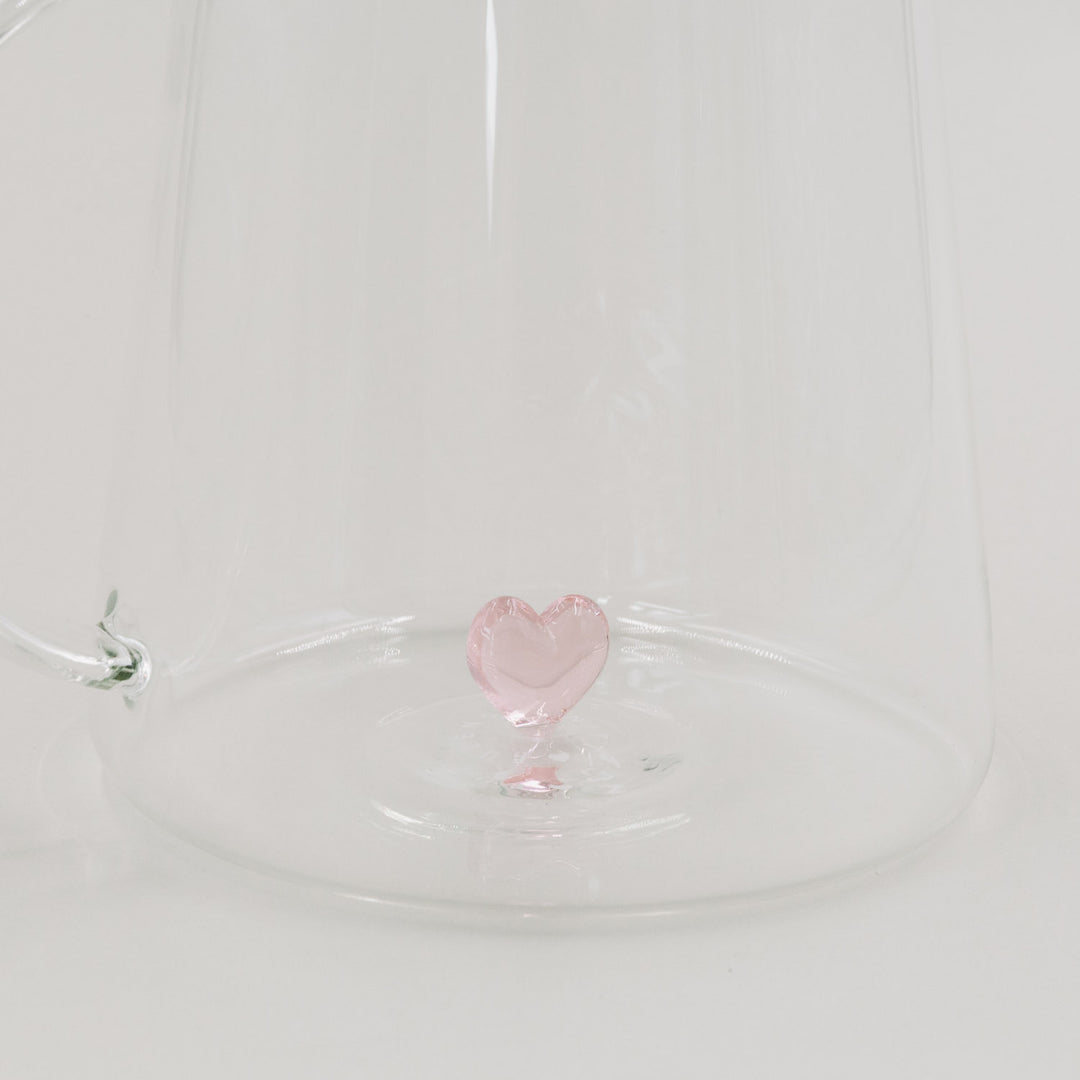 Karaffe Herzfigur rosa
