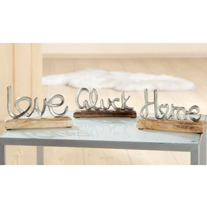 Aluminium Mini Home/Love/Glück+Base