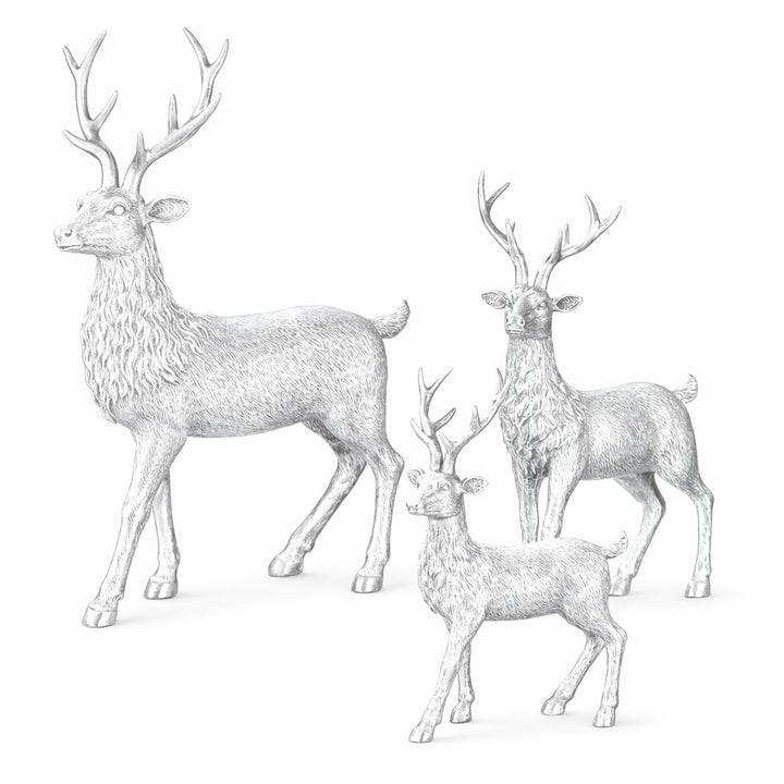 Figur Hirsch silber Poly