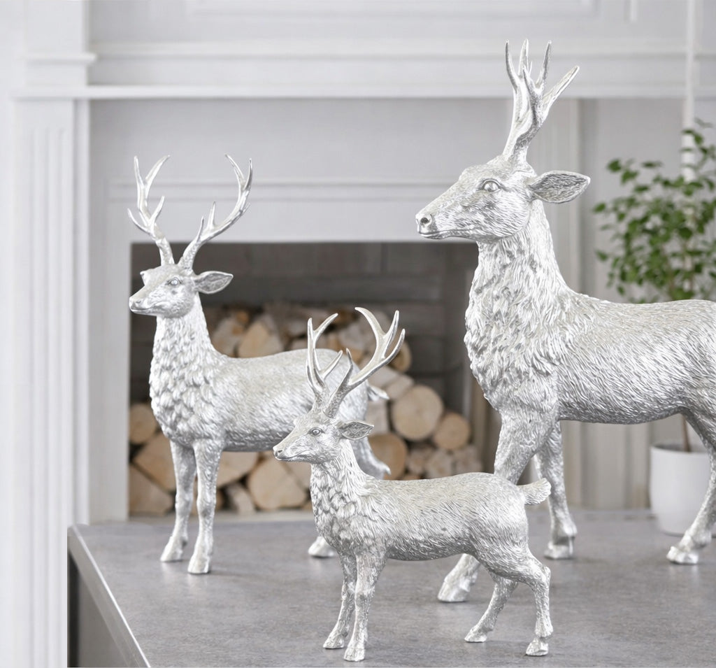 Figur Hirsch silber Poly