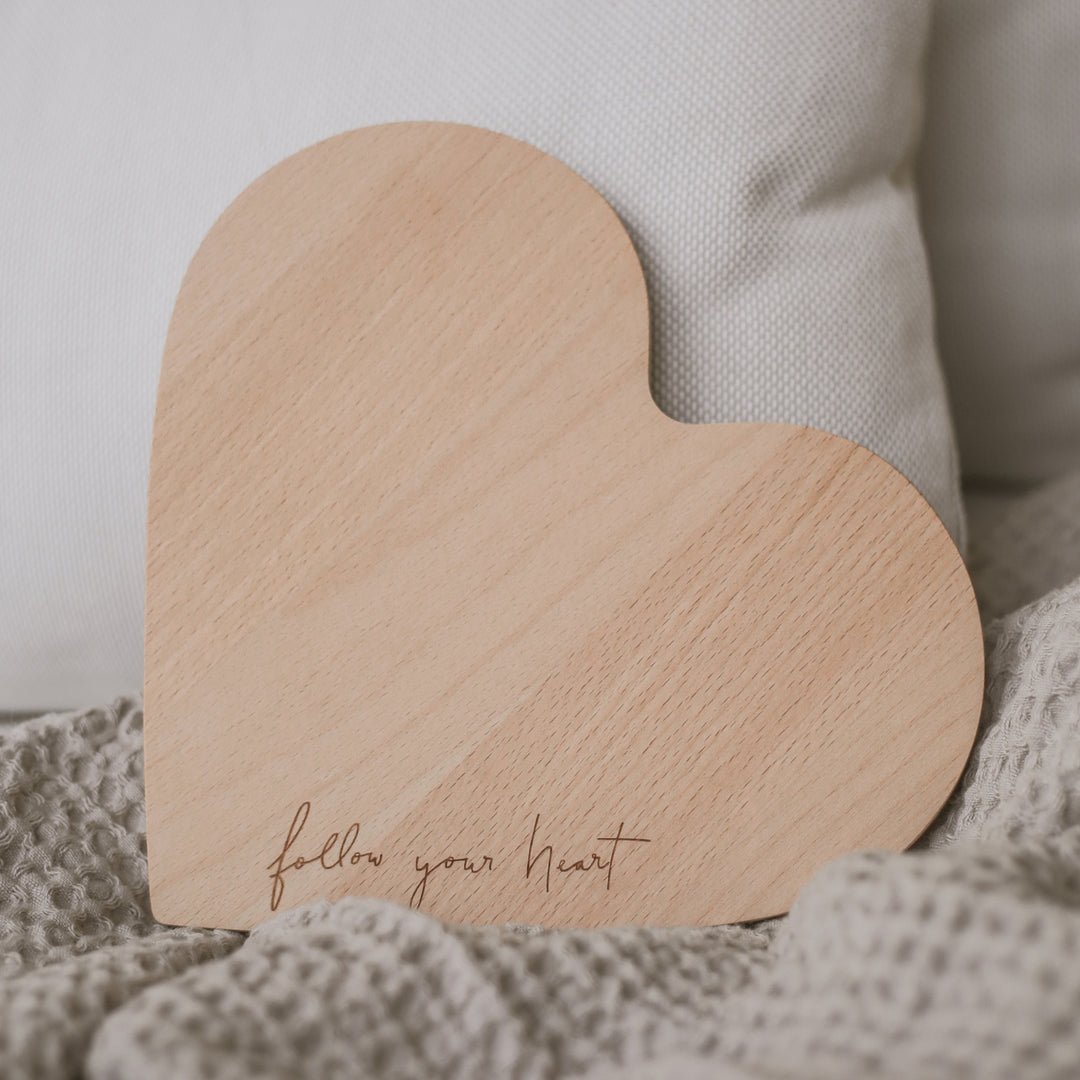 Frühstücksbrettchen Herz Follow your heart