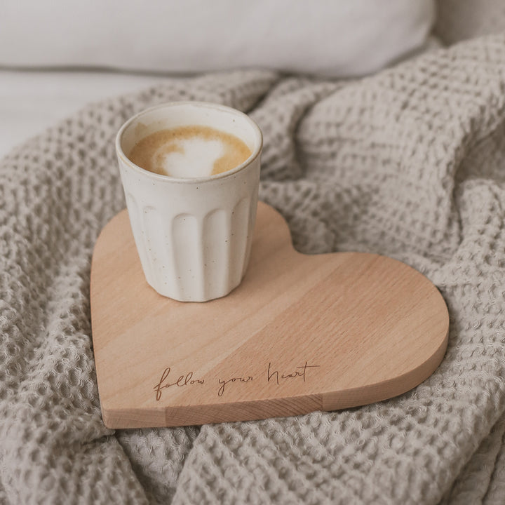 Frühstücksbrettchen Herz Follow your heart