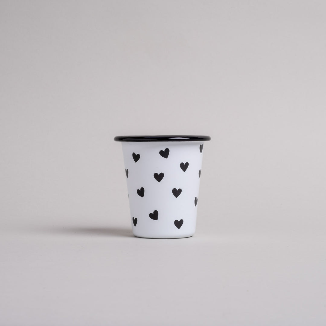 Emaille Becher Herzen