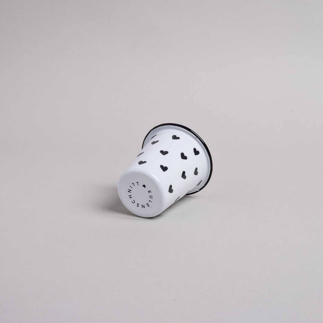 Emaille Becher Herzen