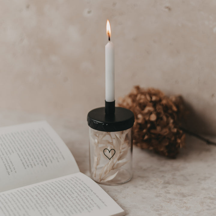 Eulenschnitt Kerzenhalter Mini Herz