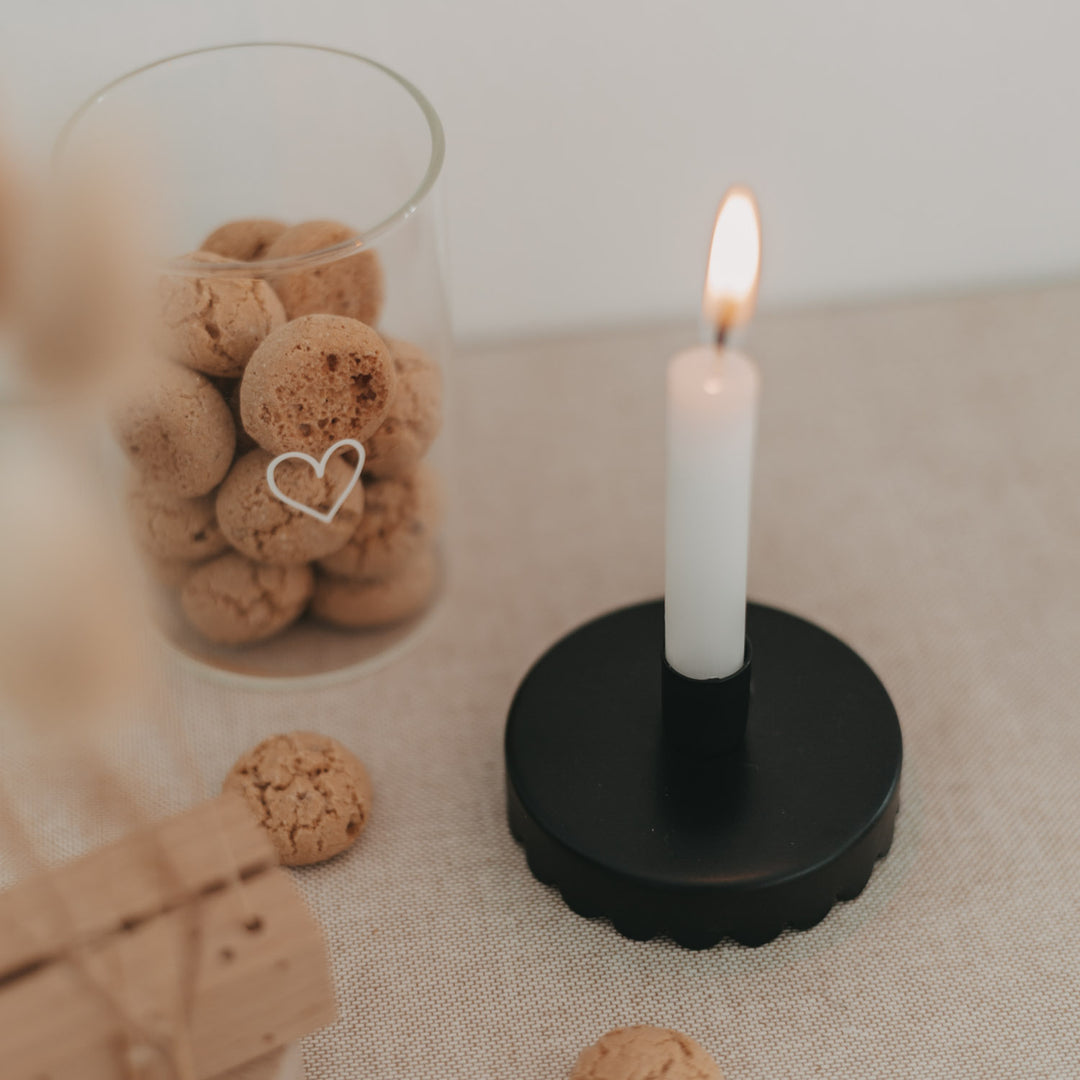 Eulenschnitt Kerzenhalter Mini Welle