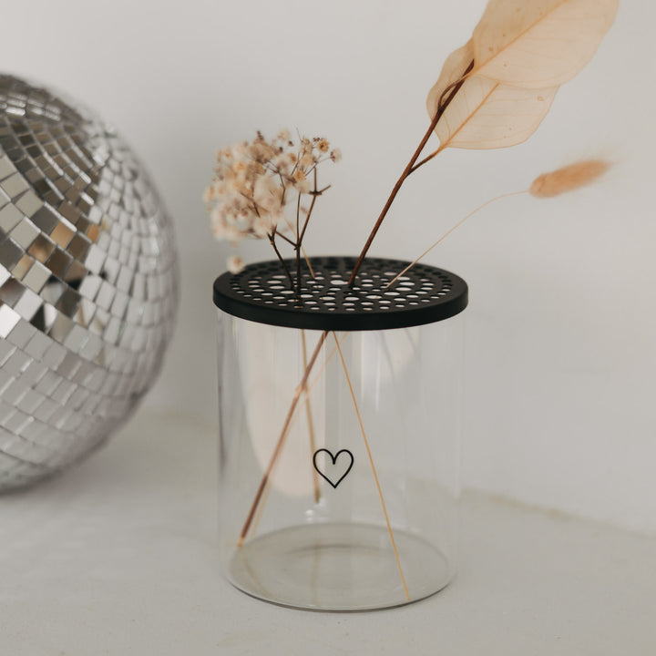 Eulenschnitt Metalldeckel/Blumenhalter