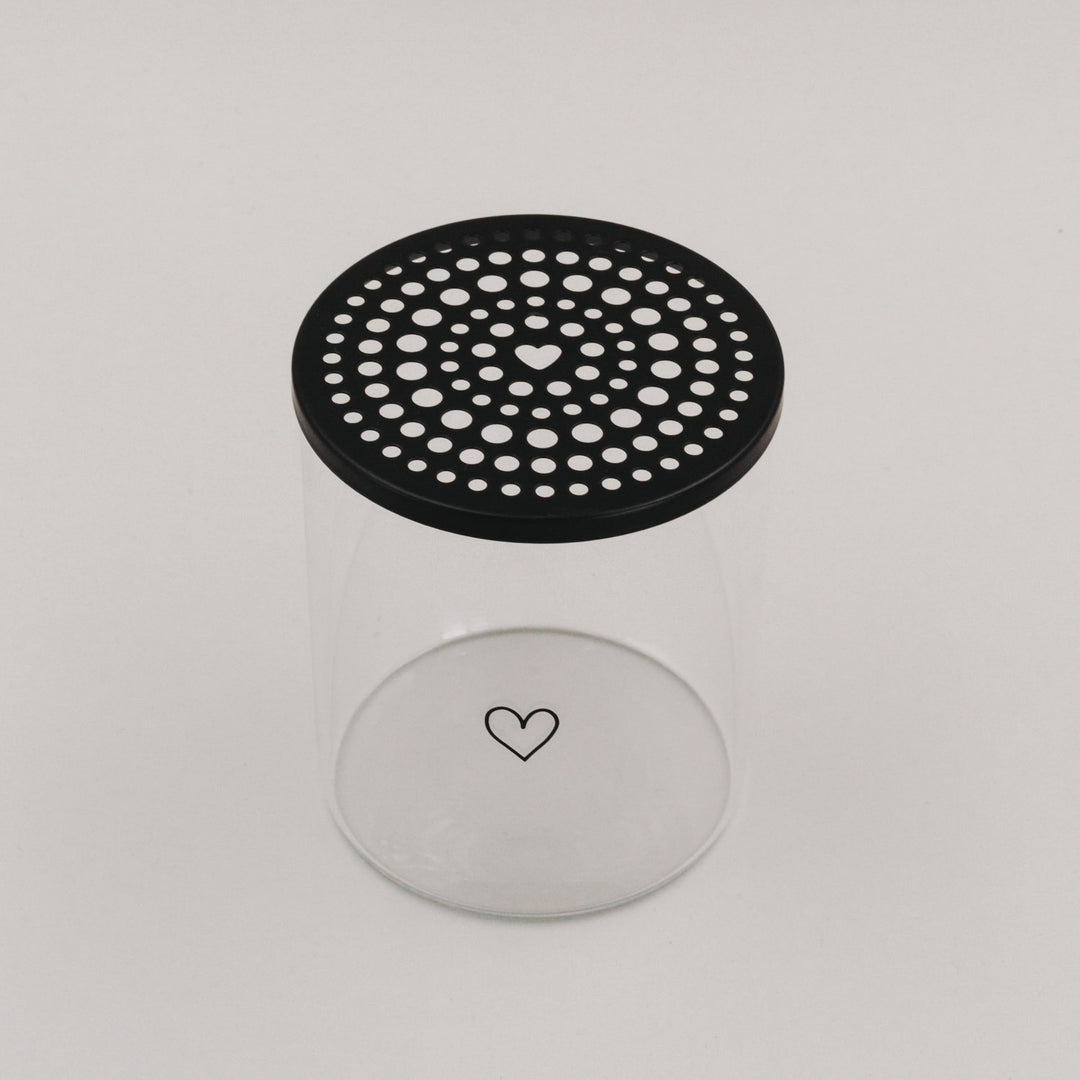 Eulenschnitt Metalldeckel/Blumenhalter