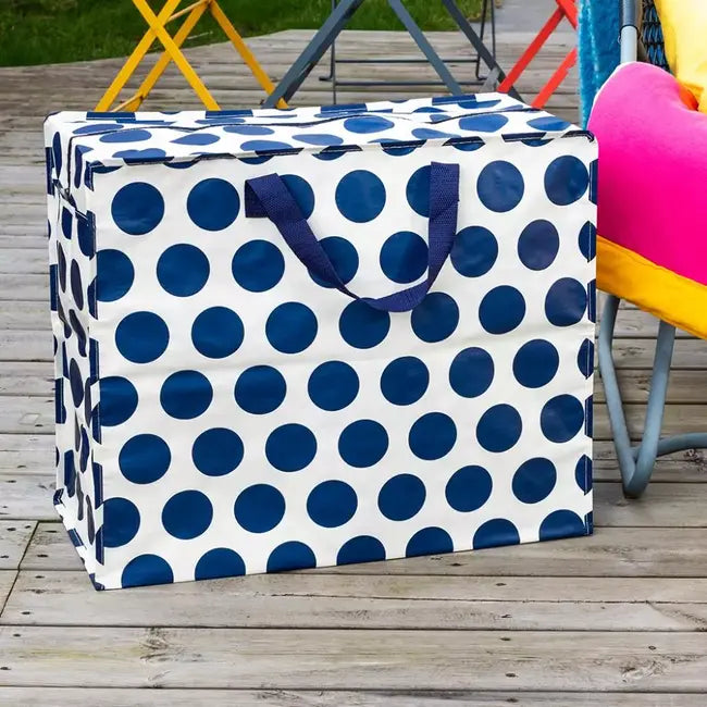 giant bag green dotted