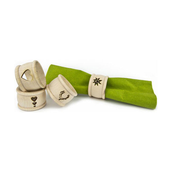 Napkin rings - wood - lasered motif 