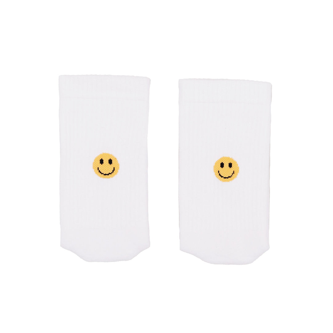 Eulenschnitt Socken "Smiley gelb"