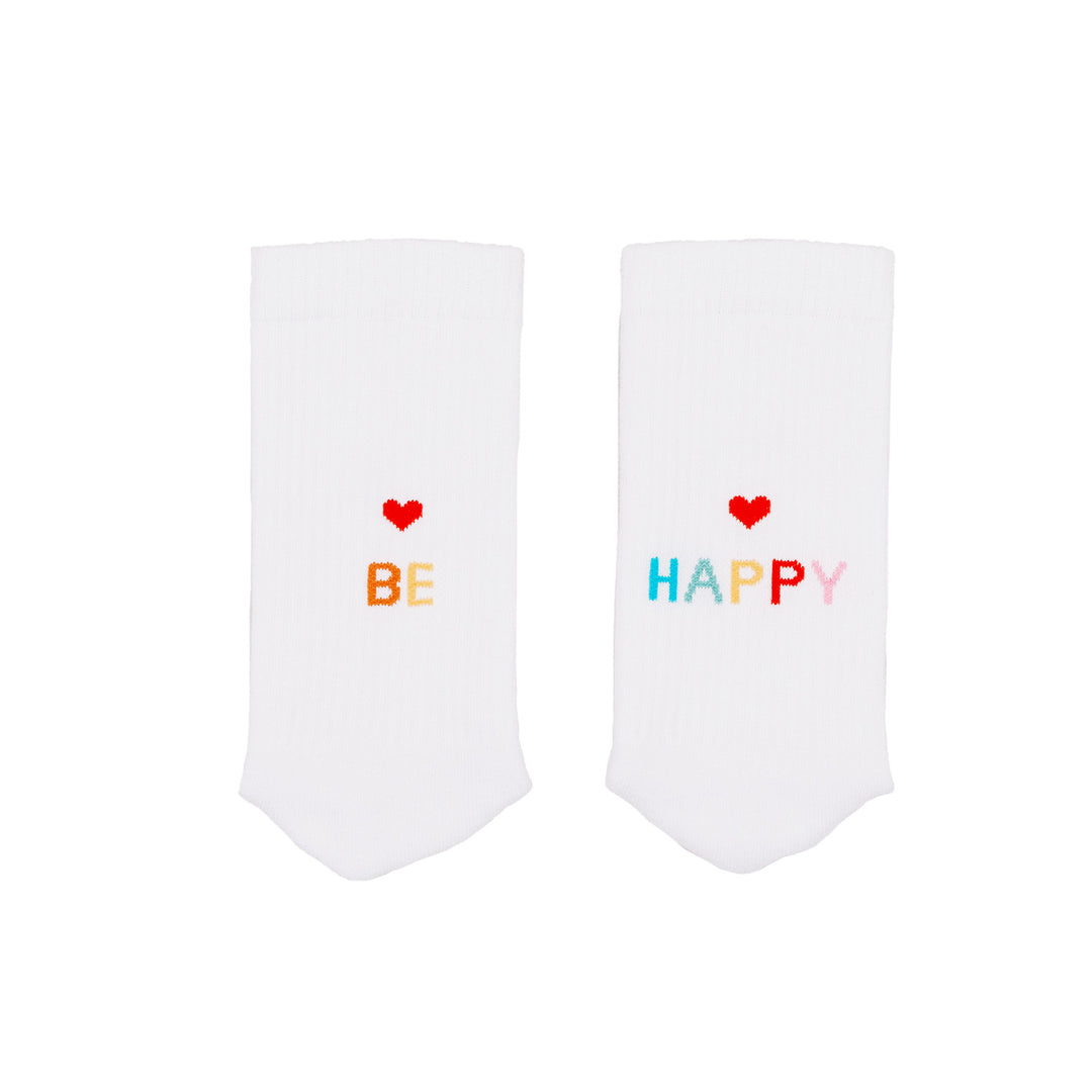 Eulenschnitt Socken "be happy"
