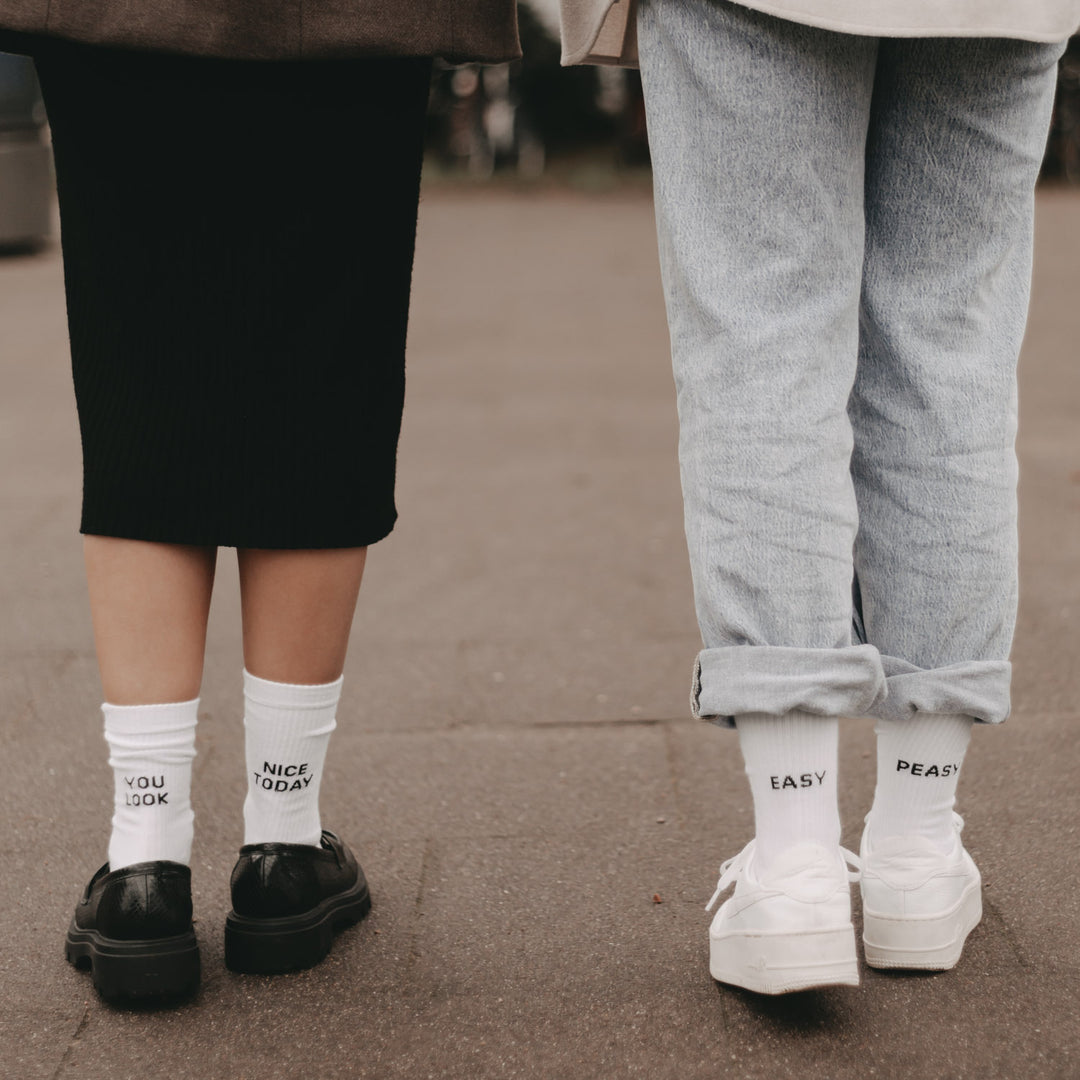 Eulenschnitt Socken "You look nice today"
