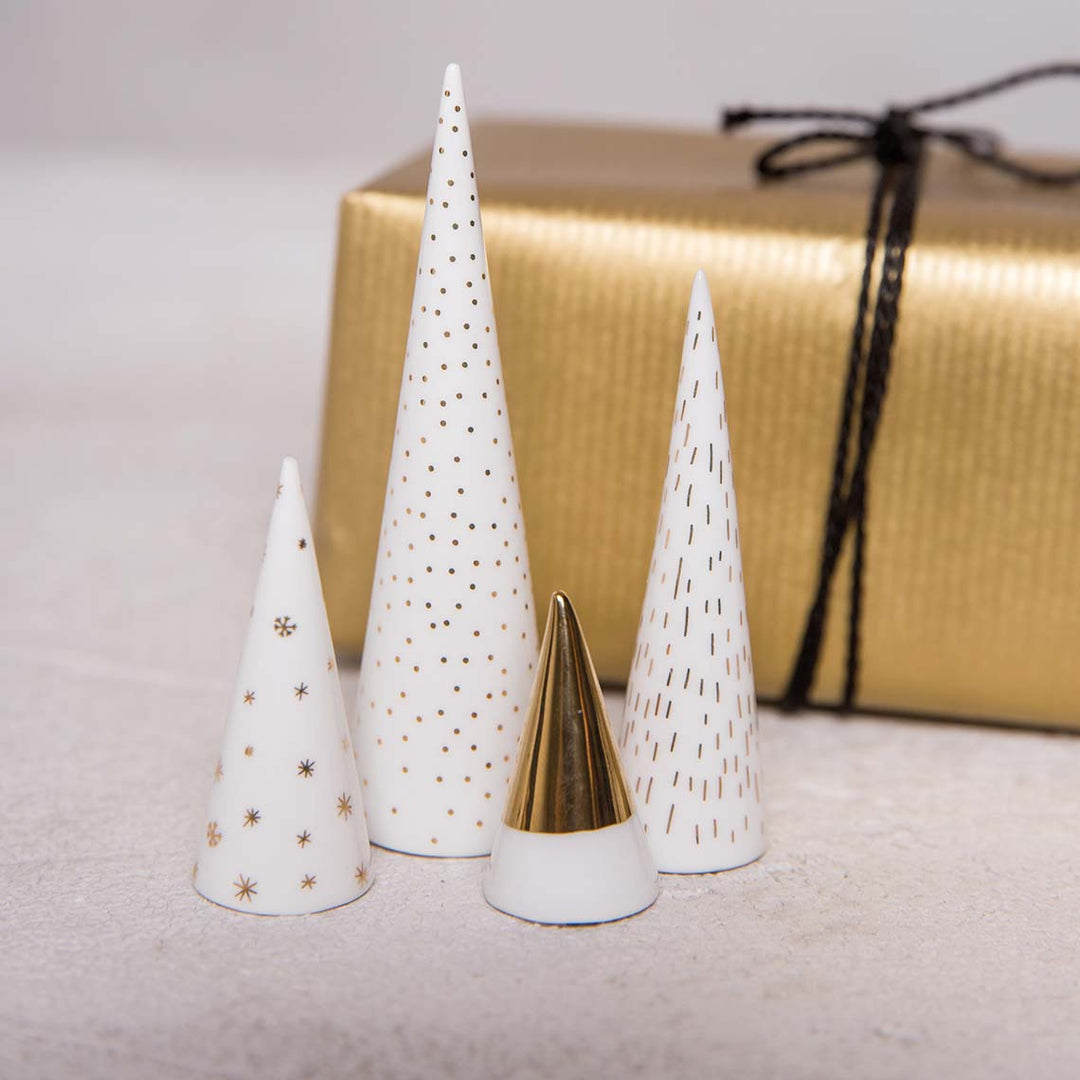 Kleiner Winterwald gold Set 4 Stck