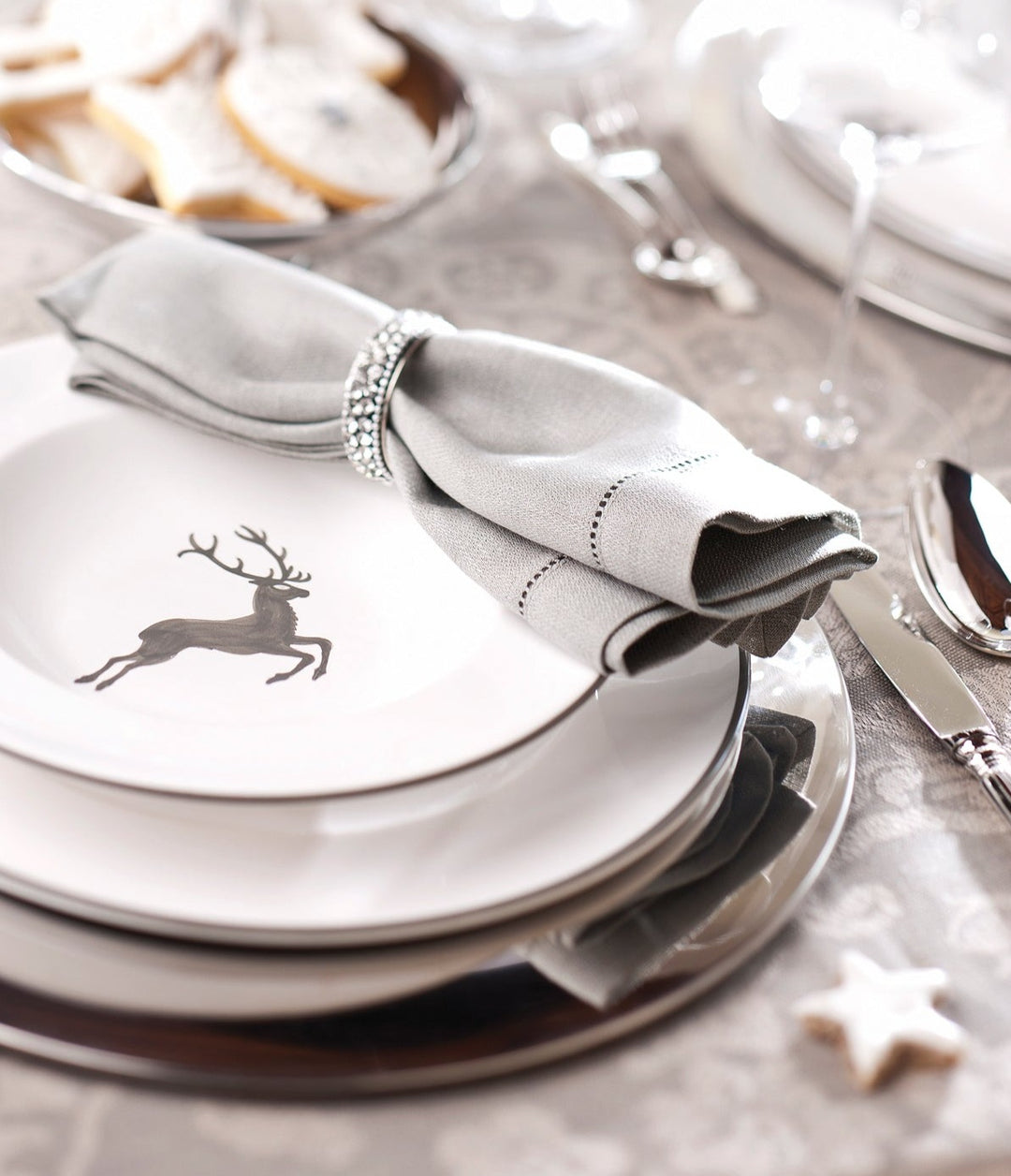 Grauer Hirsch, Gourmet soup plate (Ø 24cm)