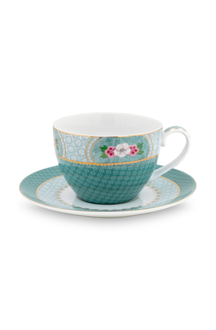 Tasse und Untertasse Blushing Birds Blue 280 ml