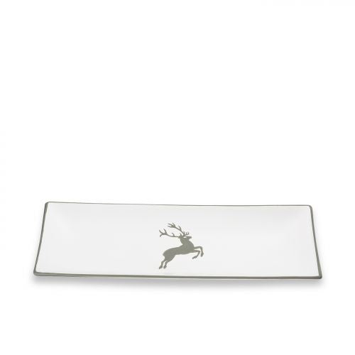 Grauer Hirsch, Platte rechteckig (36x15cm)