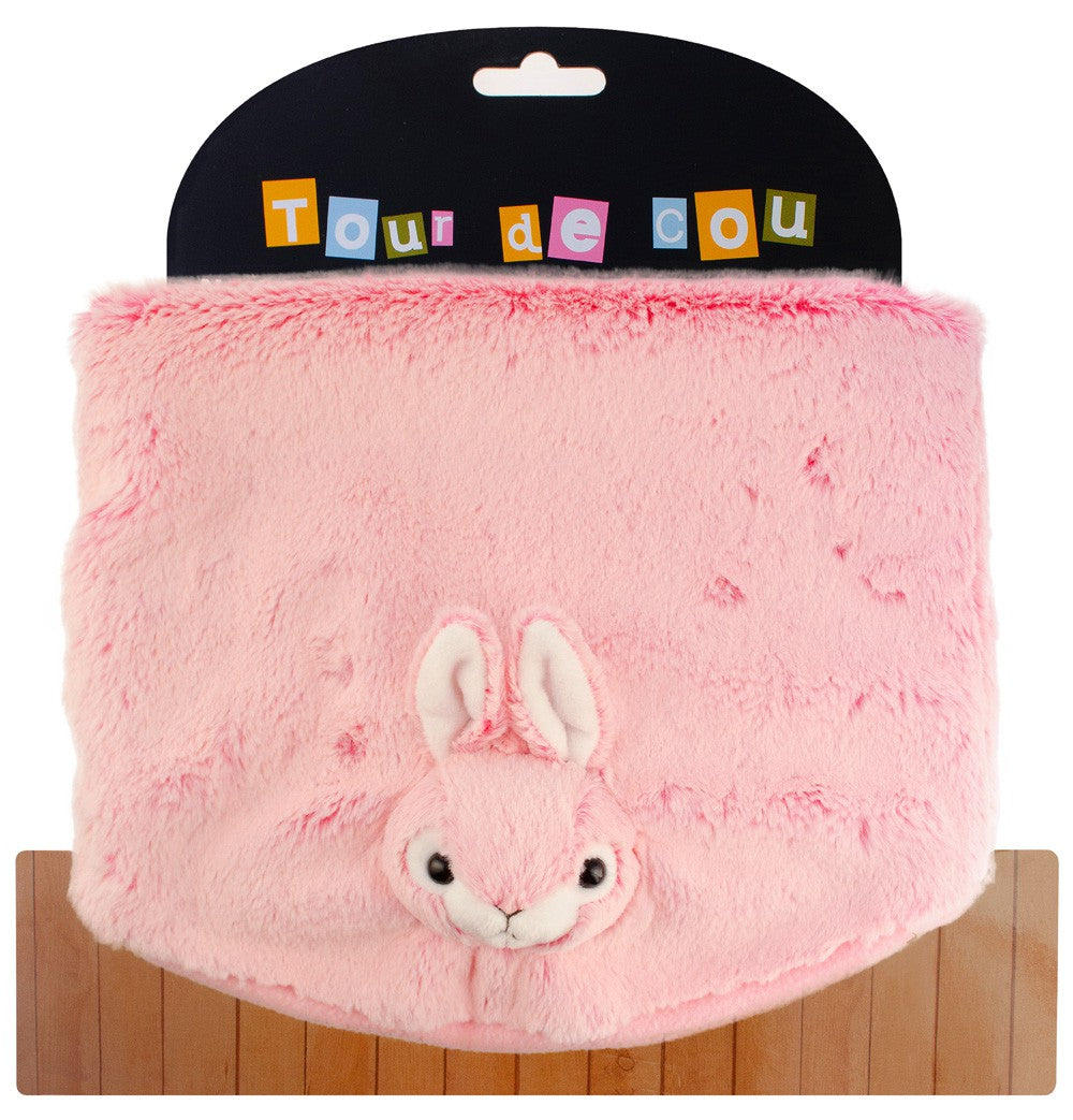 Schlauchschal Plüsch Hase pink