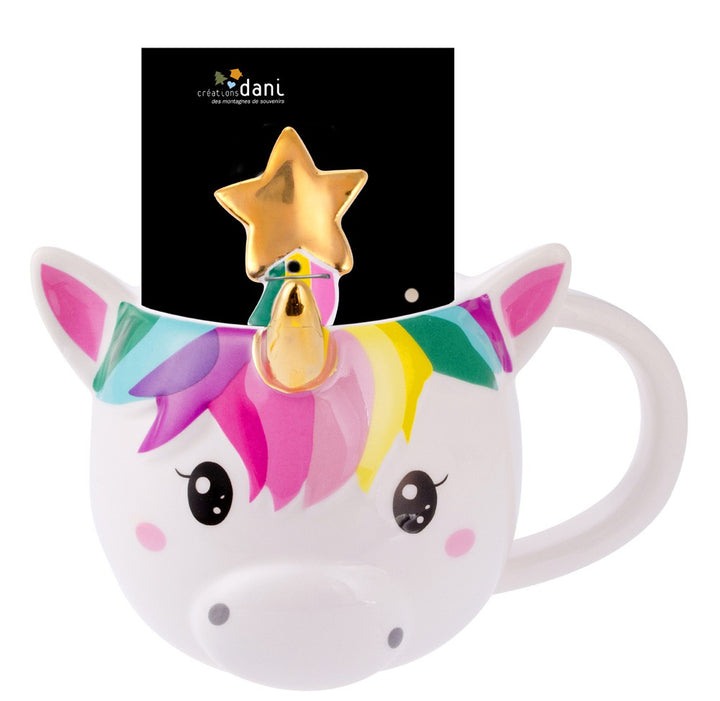 Tasse mit Löffel Einhorn