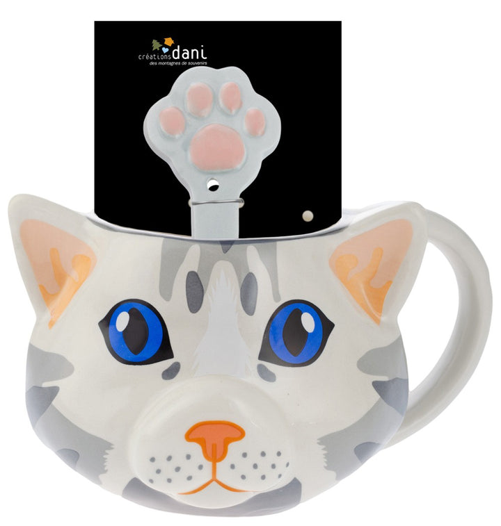 cup with spoon cat