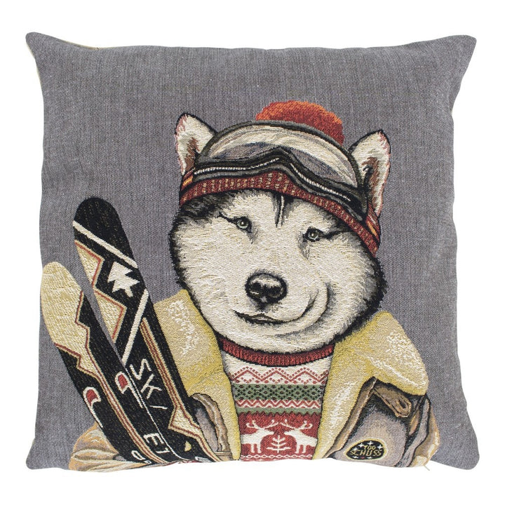 Gobelin Kissen - Husky Skifreunde