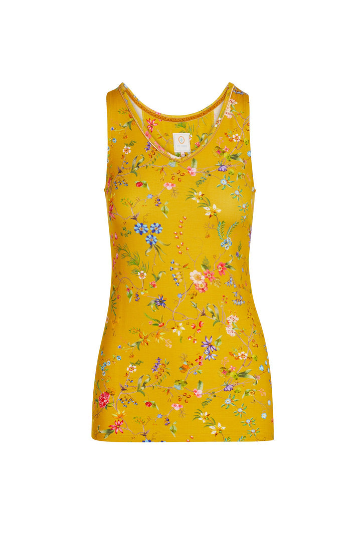 Tessy Sleeveless Top Petites Fleurs Yellow M